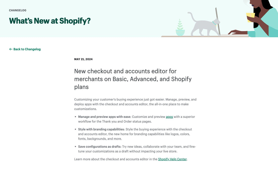 New Feature for Shopify merchants: Checkout editor now available
